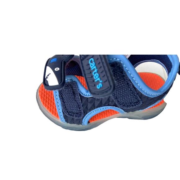 Carter's Boys Infant Toddler Light Up Sandals - Navy 4 NWT - Picture 5 of 9